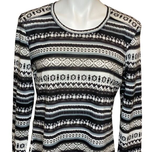 Kavu printed lightweight long sleeve knit sweater size L - Picture 4 of 16